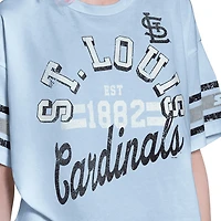 Women's Starter  Light Blue St. Louis Cardinals Cropped Hurry Up Offense T-Shirt