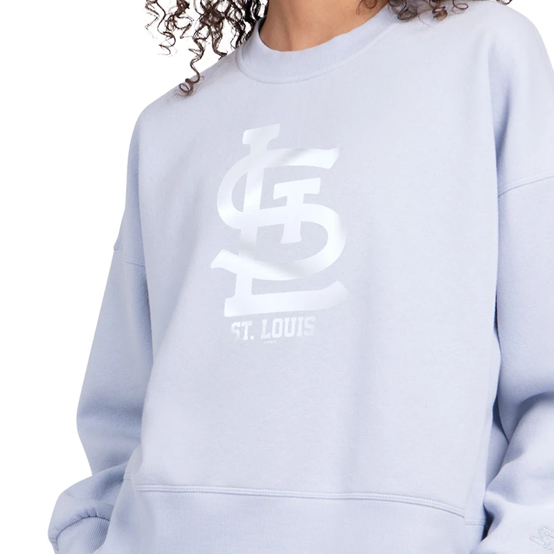 Women's Starter Light Blue St. Louis Cardinals Pastels Boxy Fleece Sweatshirt