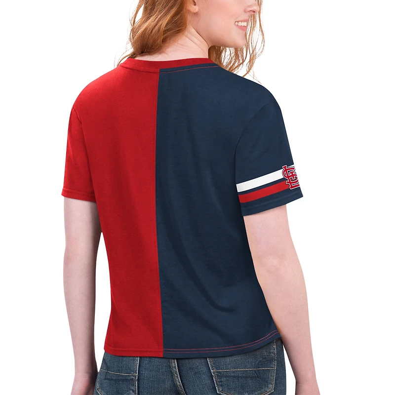 Women's Starter  Red/Navy St. Louis Cardinals Power Move T-Shirt