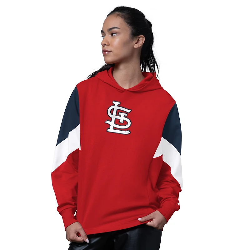 Women's Starter  Red St. Louis Cardinals Scrimmage Pullover Hoodie
