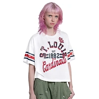 Women's Starter  Light Blue St. Louis Cardinals Cropped Hurry Up Offense T-Shirt