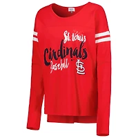 Women's Touch Red St. Louis Cardinals Free Agent Long Sleeve T-Shirt