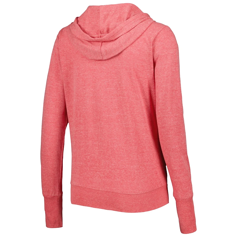 Women's Touch Red St. Louis Cardinals Training Camp Tri-Blend Lightweight Full-Zip Hoodie