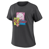 T-shirt boyfriend anthracite pour femme WEAR by Erin Andrews, motif boîte de couleur nationale des Cardinals St. Louis