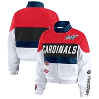 Women's WEAR by Erin Andrews  Red/White St. Louis Cardinals Racing Full-Zip Jacket
