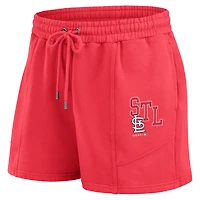Ensemble de détente pour femme WEAR by Erin Andrews avec sweat-shirt et short en molleton délavé rouge des Cardinals St. Louis