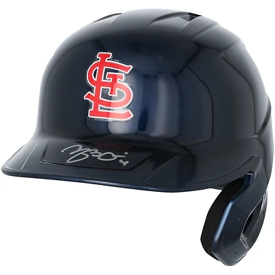 Casque de frappeur chromé alternatif autographié par Yadier Molina des Cardinals de Saint-Louis
