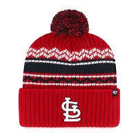 Bonnet en tricot à revers Polar Vortex rouge '47 pour jeune des Cardinals de St. Louis avec pompon