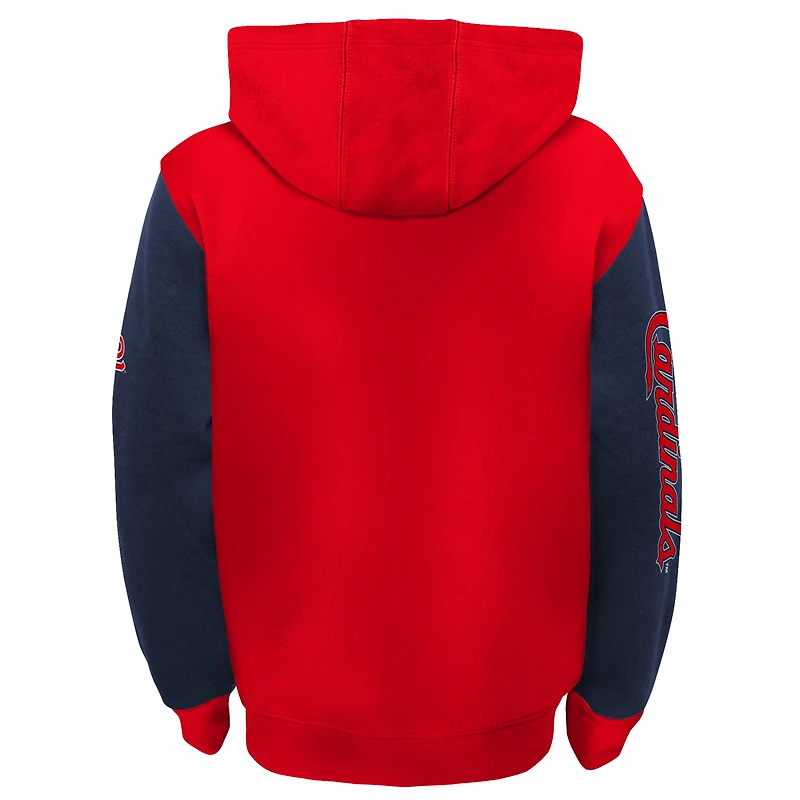 Youth Fanatics Red/Navy St. Louis Cardinals Postcard Full-Zip Hoodie Jacket