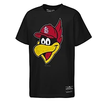 Youth Mitchell & Ness  Black St. Louis Cardinals Big Face Mascot T-Shirt