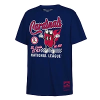 T-shirt Mitchell & Ness bleu marine St. Louis Cardinals Collection Cooperstown pour jeunes, idéal les concessions alimentaires