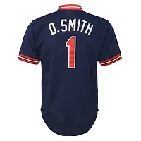 Maillot d'entraînement au bâton en maille pour jeunes Mitchell & Ness Ozzie Smith Navy St. Louis Cardinals Cooperstown Collection