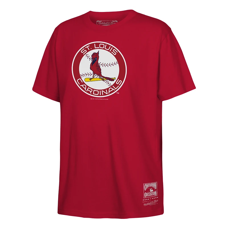 Youth Mitchell & Ness  Red St. Louis Cardinals Retro Logo T-Shirt