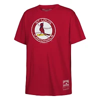 Youth Mitchell & Ness  Red St. Louis Cardinals Retro Logo T-Shirt