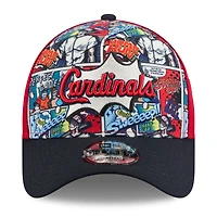 Youth New Era Red/Navy St. Louis Cardinals 2025 MLB Diamond Hero Edition A-Frame 9FORTY Adjustable Hat