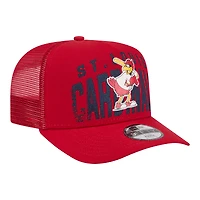 Casquette snapback New Era 9FIFTY rouge St. Louis Cardinals pour jeunes, logo dégradé, style A-Frame