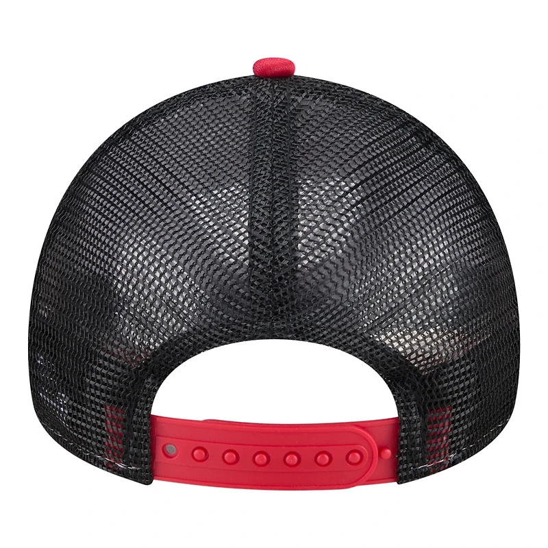 Casquette trucker ajustable New Era blanche et rouge St. Louis Cardinals Food A-Frame 9FORTY pour jeunes