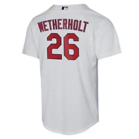 Youth Nike JJ Wetherholt White St. Louis Cardinals Home Replica Jersey