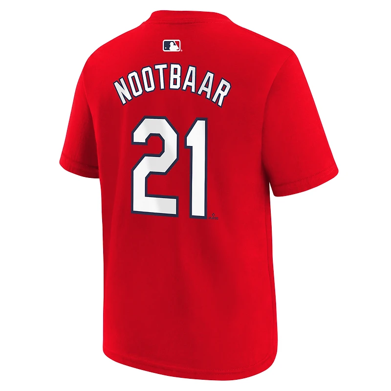 Youth Nike Lars Nootbaar Red St. Louis Cardinals City Connect Name & Number T-Shirt