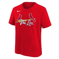 T-shirt Nike pour enfant Nolan Arenado rouge des Cardinals de Saint-Louis 2024 City Connect avec nom et numéro