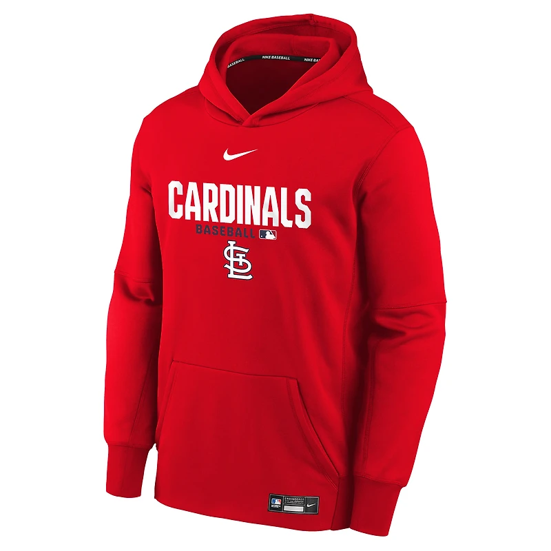 Youth Nike Red St. Louis Cardinals Authentic Collection Therma-FIT Hoodie