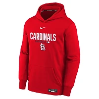 Youth Nike Red St. Louis Cardinals Authentic Collection Therma-FIT Hoodie