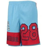 Youth Nolan Arenado Light Blue St. Louis Cardinals Pandemonium Name & Number Shorts