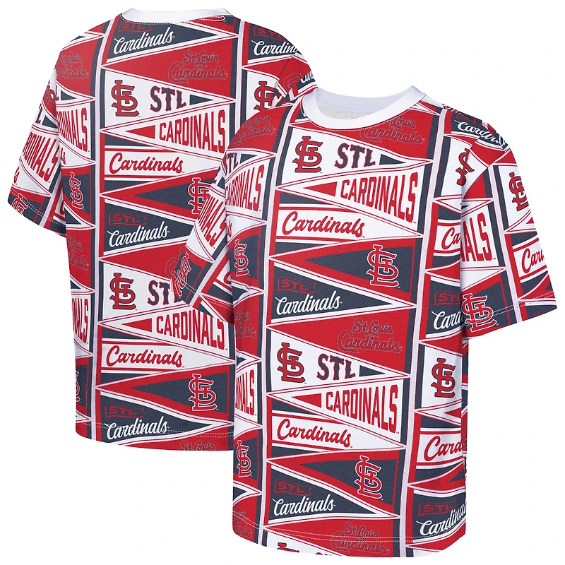 Youth Outerstuff  Red St. Louis Cardinals All-Over Pennant T-Shirt