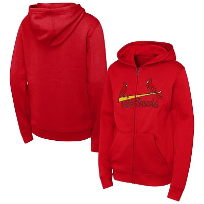 OST SLCARD CARDINAL YTH WORDMARK LS FZ FLC HOODIE SWTYTHZIP