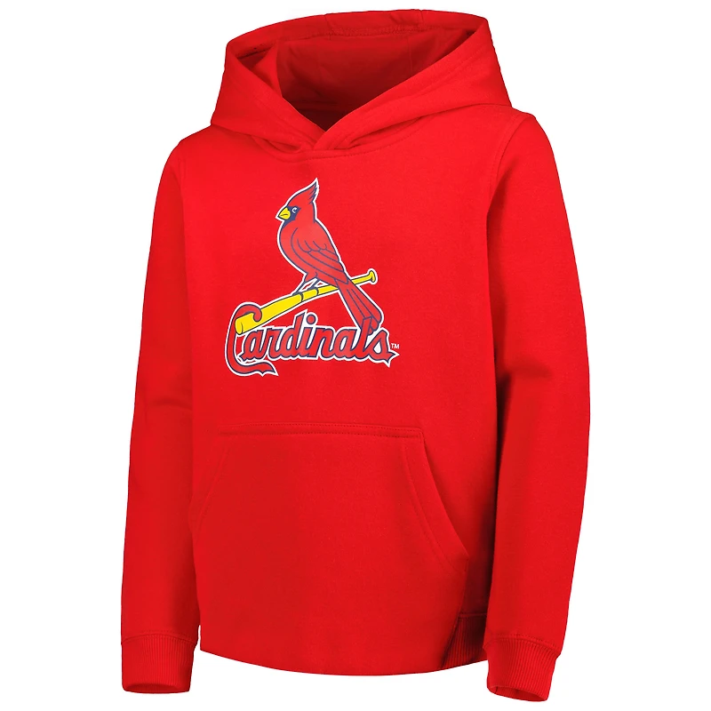 Sweat à capuche avec logo principal de l'équipe St. Louis Cardinals pour jeune rouge