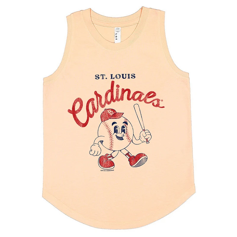 Youth Soft as a Grape Orange St. Louis Cardinals Game Day Tank Top