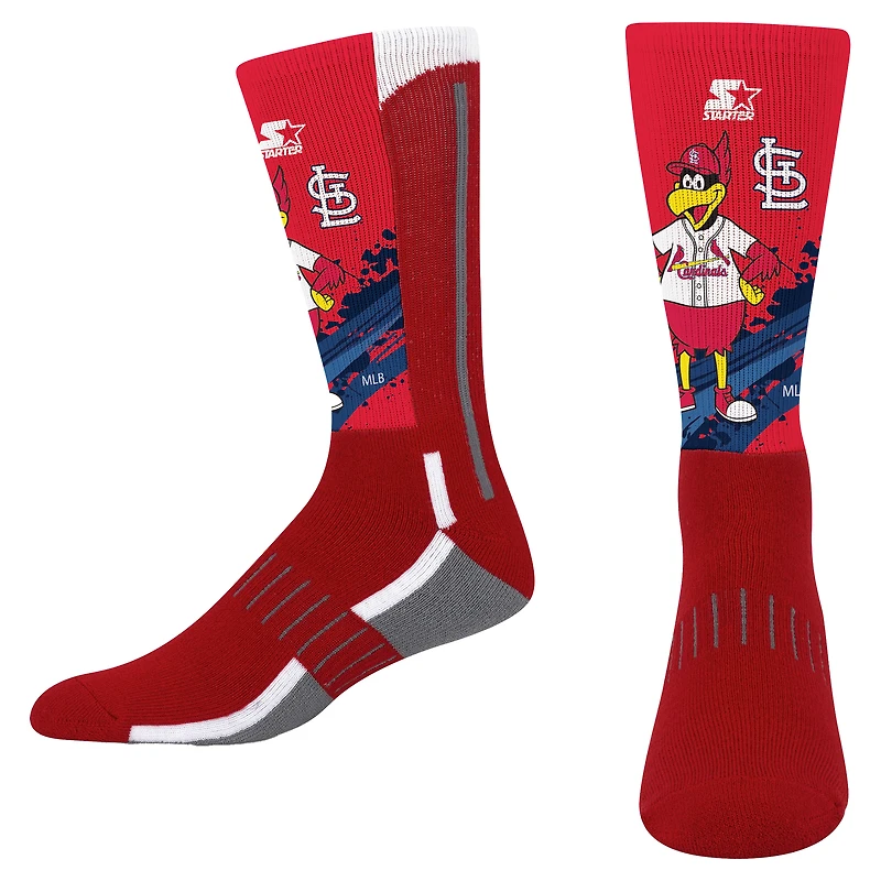 Chaussettes montantes Youth Starter rouges St. Louis Cardinals Phenom Mascot Color Splash