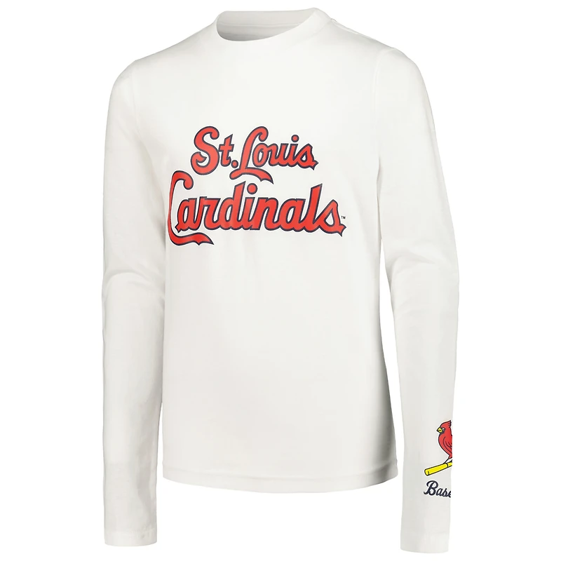 Ensemble combiné de t-shirts pour jeunes Stitches rouge/blanc des Cardinals St. Louis