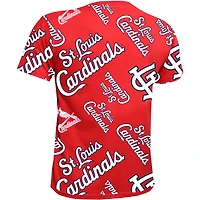Youth Stitches Red St. Louis Cardinals Allover Team T-Shirt