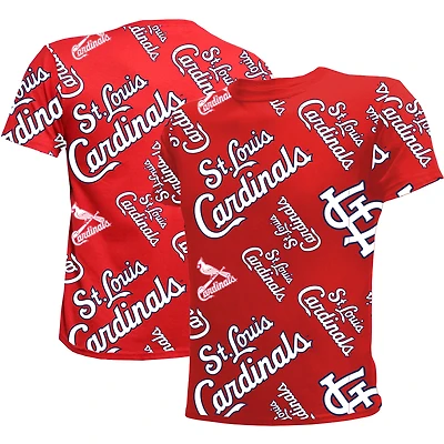 T-shirt rouge St. Louis Cardinals Allover Team pour jeune