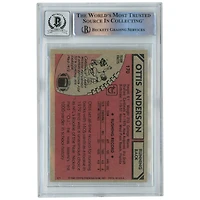 Carte de recrue 10 authentifiée Topps #170 Beckett de 1980 autographiée par Ottis Anderson des Cardinals de St. Louis