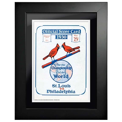 St. Louis Cardinals vs. Philadelphia Phillies 1930 World Series - 12'' x 16'' Framed Program Cover