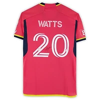 Akil Watts St. Louis City SC Autographed Match-Used #20 Red adidas Jersey from the 2024 MLS Season - Size M