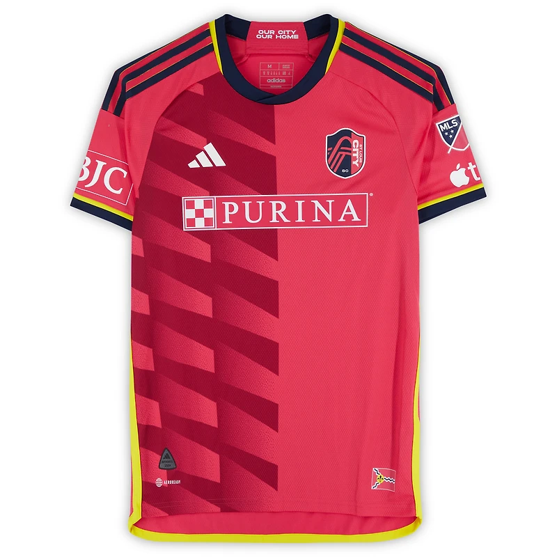 Akil Watts St. Louis City SC Autographed Match-Used #20 Red adidas Jersey from the 2024 MLS Season - Size M