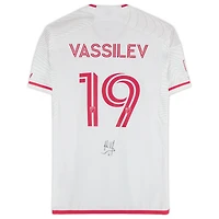 Indiana Vassilev St. Louis City SC Autographed Match-Used #19 White adidas Jersey from the 2024 MLS Season - Size M