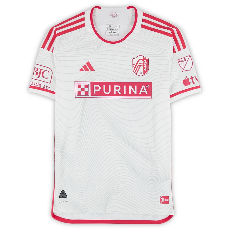 Indiana Vassilev St. Louis City SC Autographed Match-Used #19 White adidas Jersey from the 2024 MLS Season - Size M