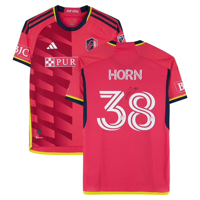 Jannes Horn St. Louis City SC Autographed Match-Used #38 Red adidas Jersey from the 2024 MLS Season - Size M