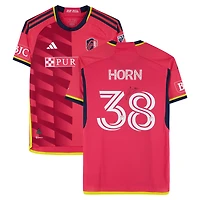 Jannes Horn St. Louis City SC Autographed Match-Used #38 Red adidas Jersey from the 2024 MLS Season - Size M