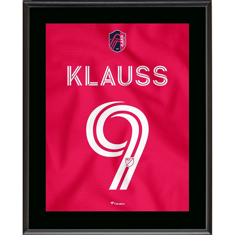 João Klauss St. Louis City SC 10.5" x 13" City Jersey Style Number 9 Sublimated Plaque