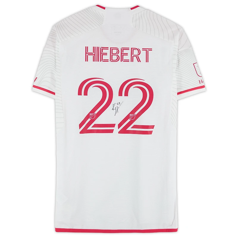 Kyle Hiebert St. Louis City SC Autographed Match-Used #22 White adidas Jersey from the 2024 MLS Season - Size L