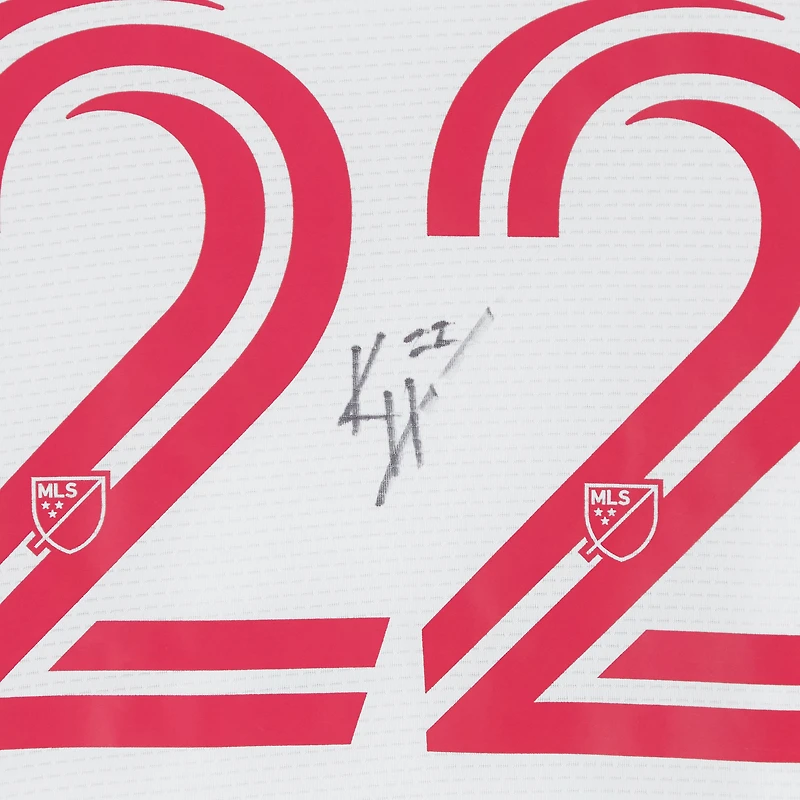 Kyle Hiebert St. Louis City SC Autographed Match-Used #22 White adidas Jersey from the 2024 MLS Season - Size L