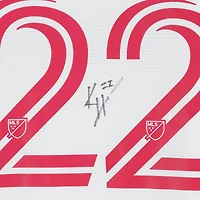 Kyle Hiebert St. Louis City SC Autographed Match-Used #22 White adidas Jersey from the 2024 MLS Season - Size L