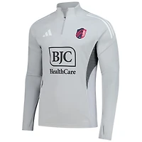 Haut d'entraînement à manches longues et quart de zip adidas Silver St. Louis CITY SC 2025 AEROREADY pour homme