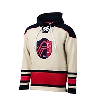 Sweat à capuche de hockey motif sportif pour homme, crème, St. Louis City SC Hat Trick