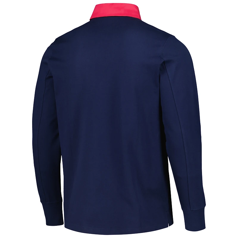 Men's adidas 2023 Player Navy St. Louis City SC Travel Long Sleeve Polo